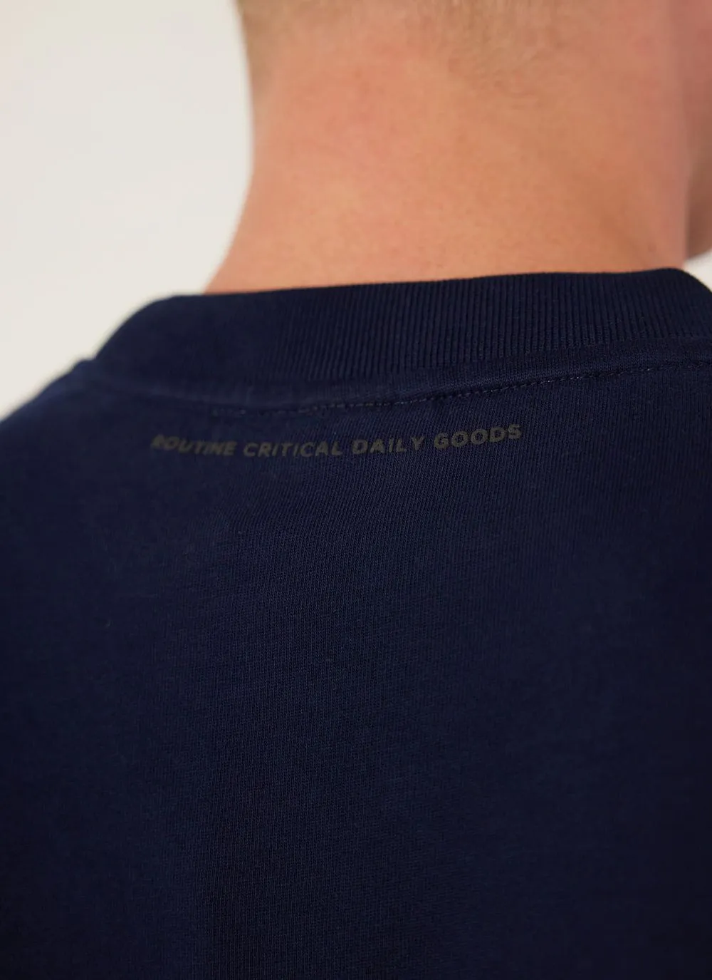 Envy T Shirt | Embroidered Organic Cotton | Navy