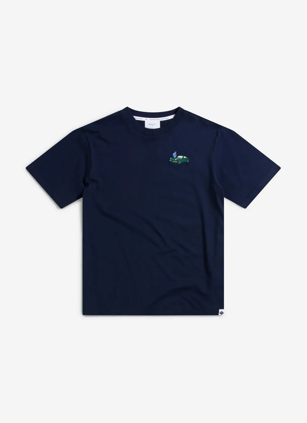 Envy T Shirt | Embroidered Organic Cotton | Navy