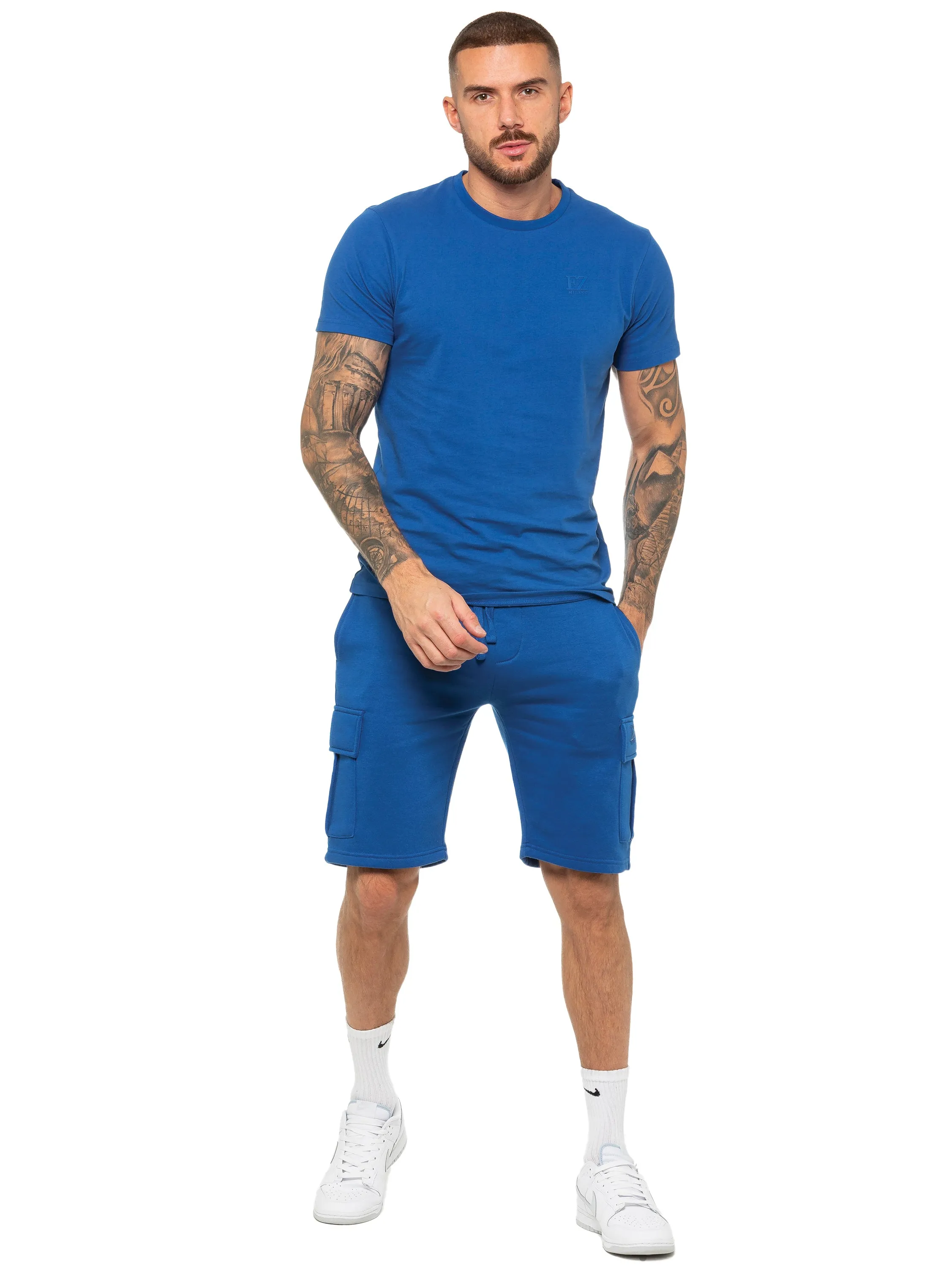 Enzo | Mens Cargo Fleece Shorts