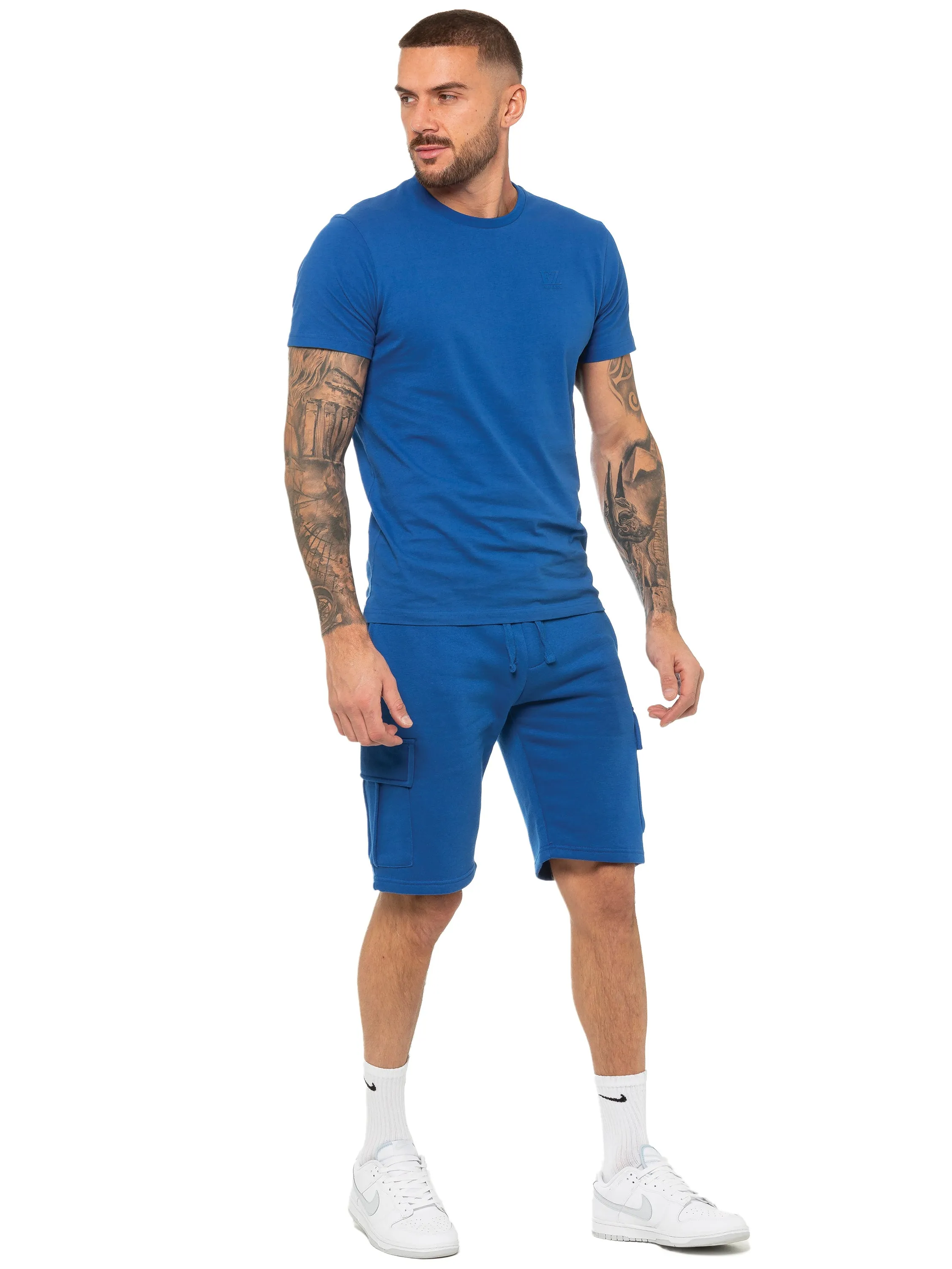 Enzo | Mens Cargo Fleece Shorts