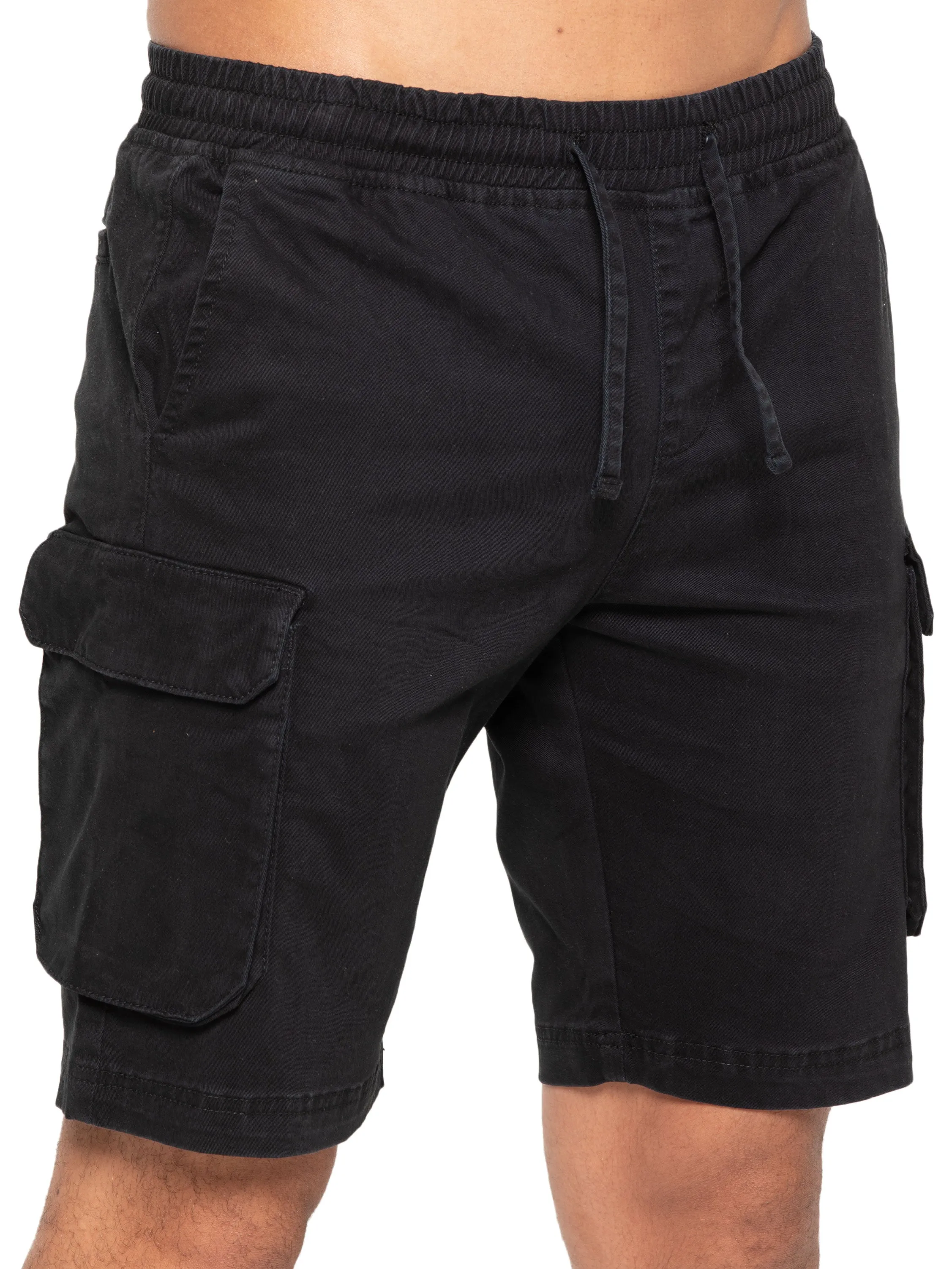 Enzo | Mens Cargo Overshirt Tracksuit With Shorts Set