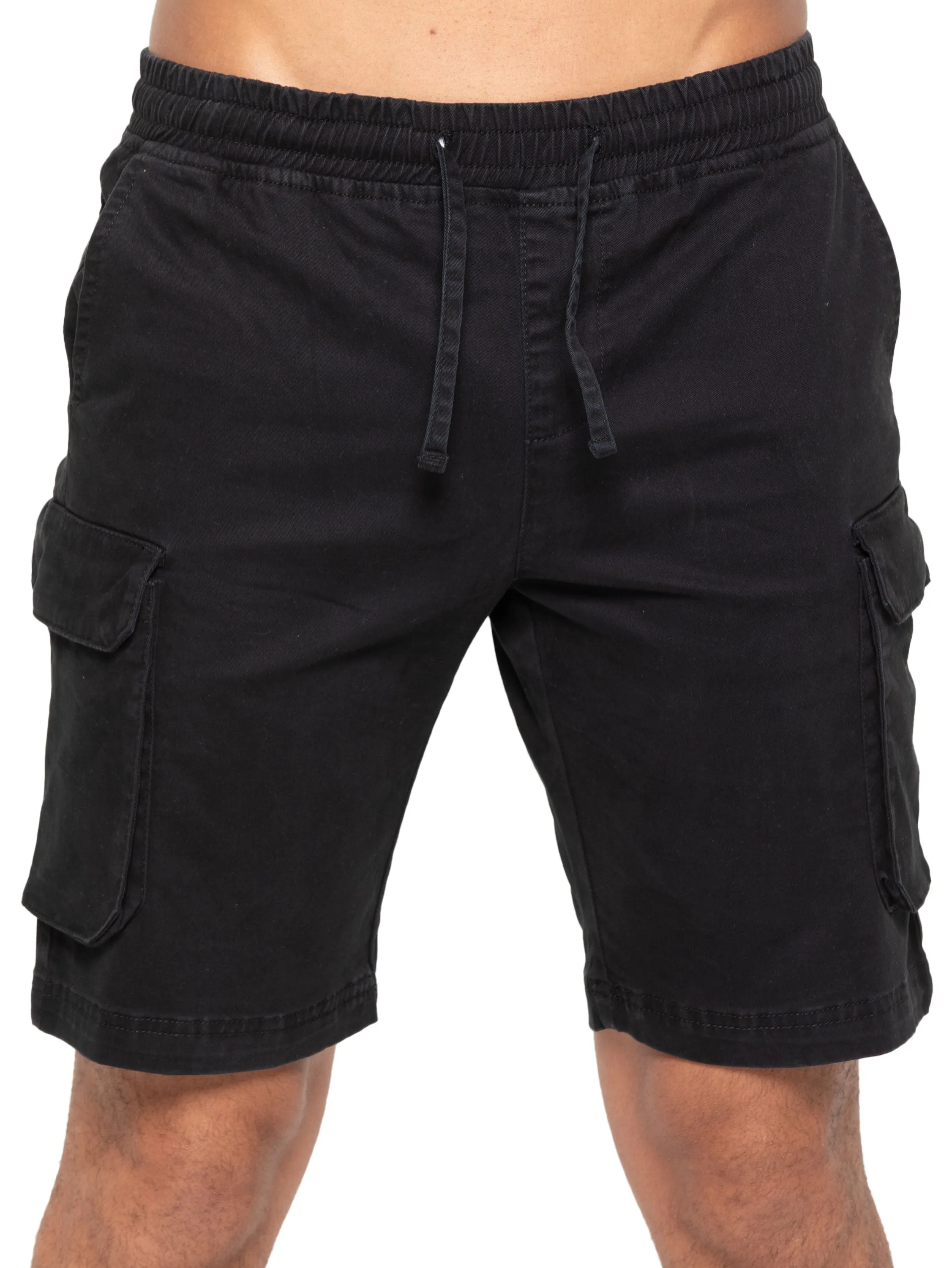 Enzo | Mens Cargo Overshirt Tracksuit With Shorts Set
