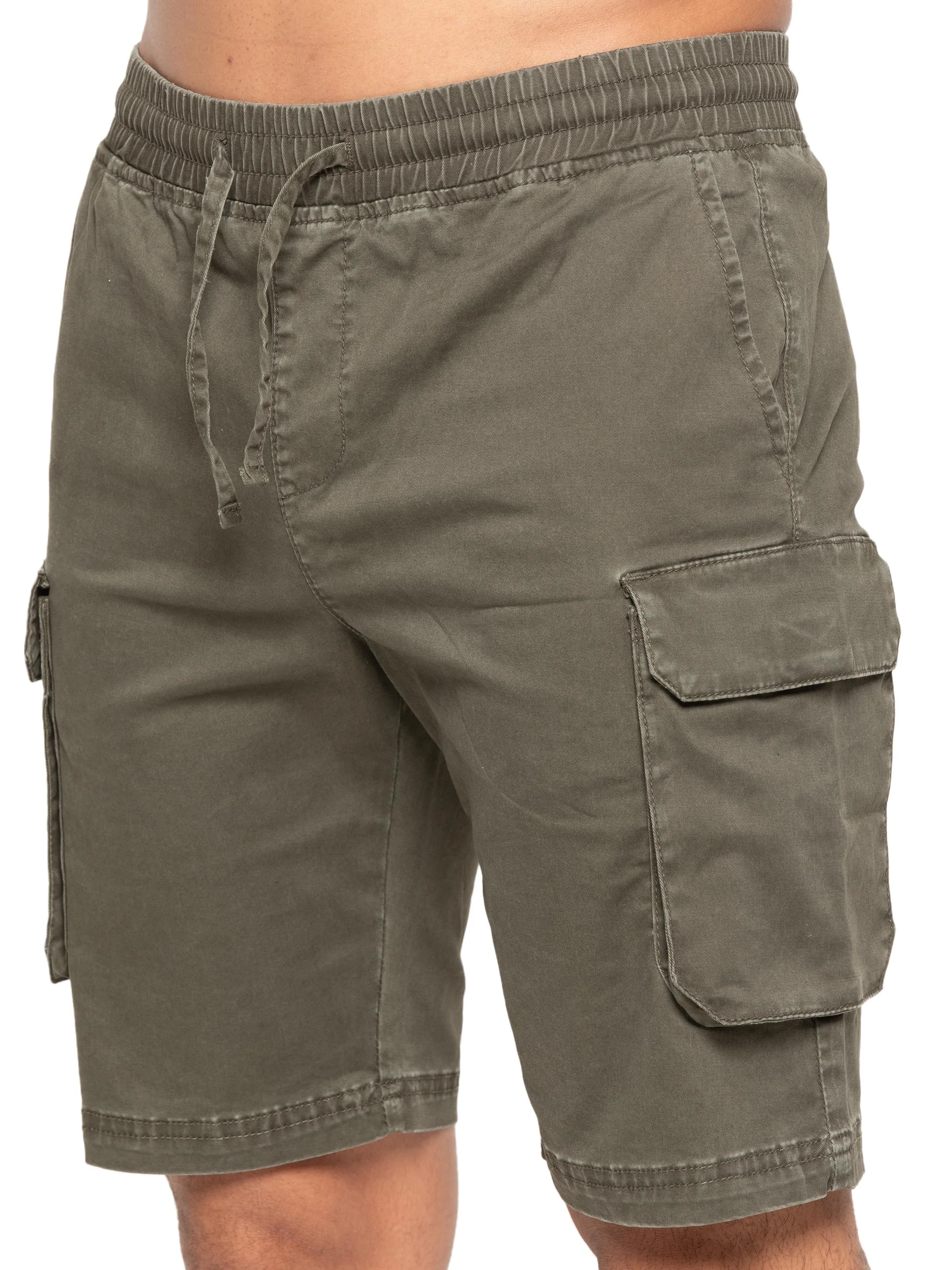 Enzo | Mens Cargo Overshirt Tracksuit With Shorts Set
