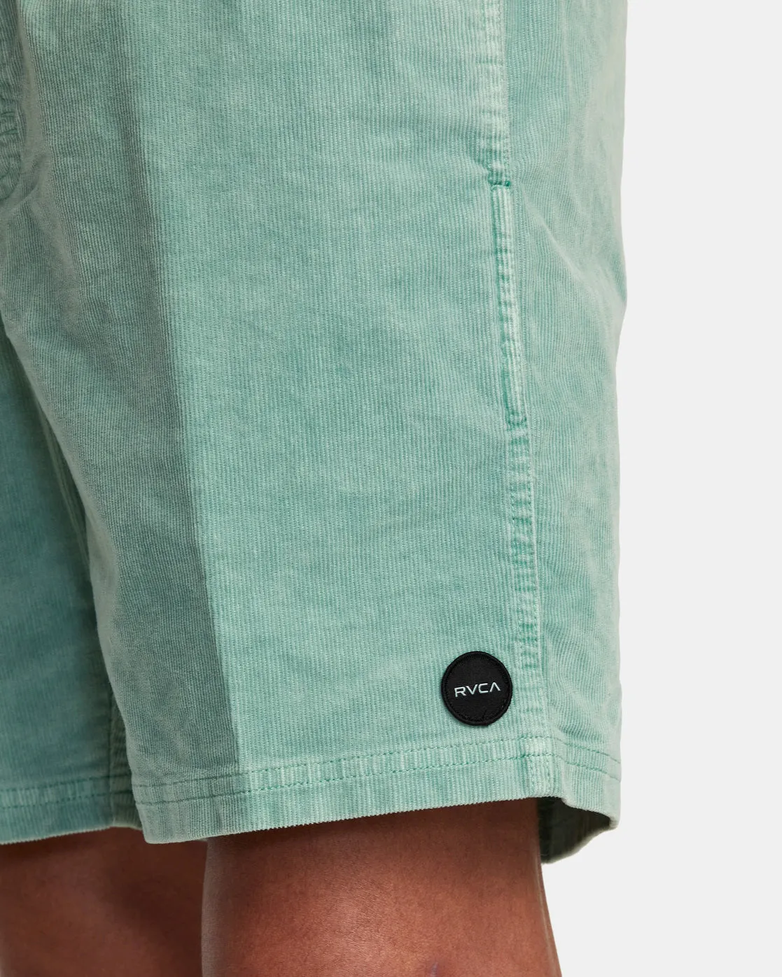 Escape 17" Elastic Waist Corduroy Shorts - Green Haze