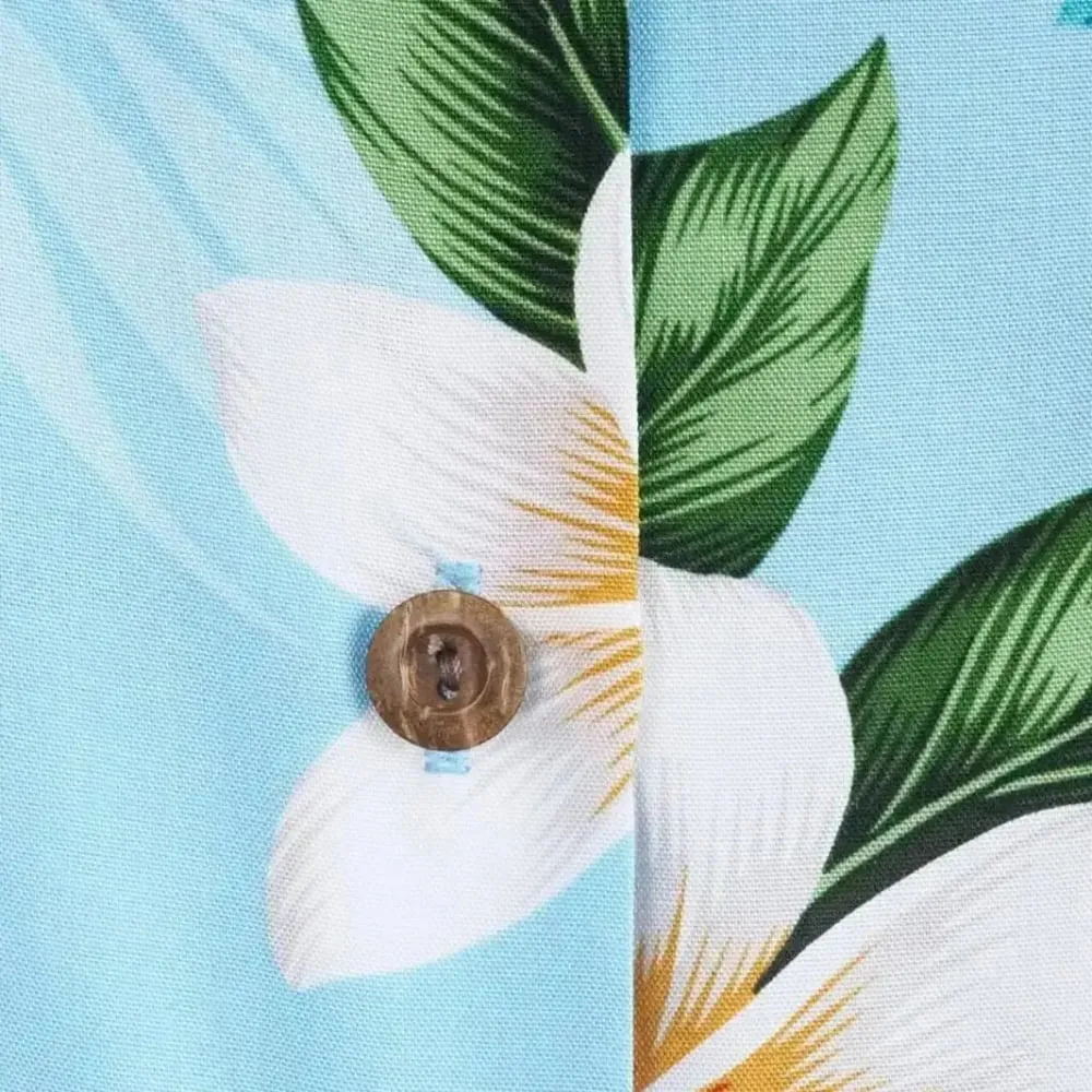 escape blue hawaiian boy shirt