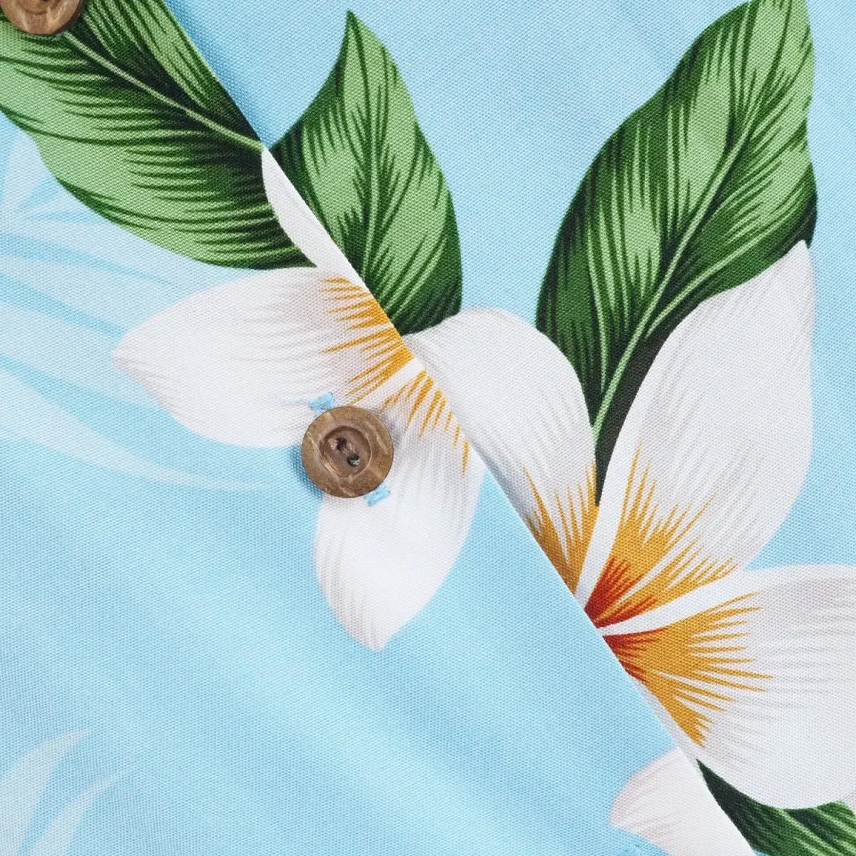 escape blue hawaiian lady blouse