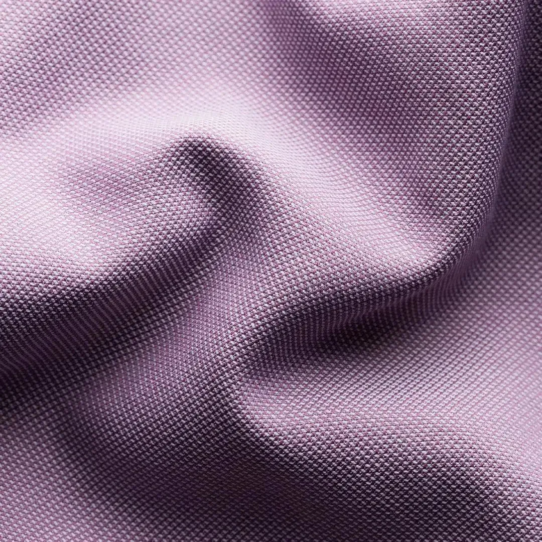 Eton Utility Fit Textured Weave Shirt Mid Purple