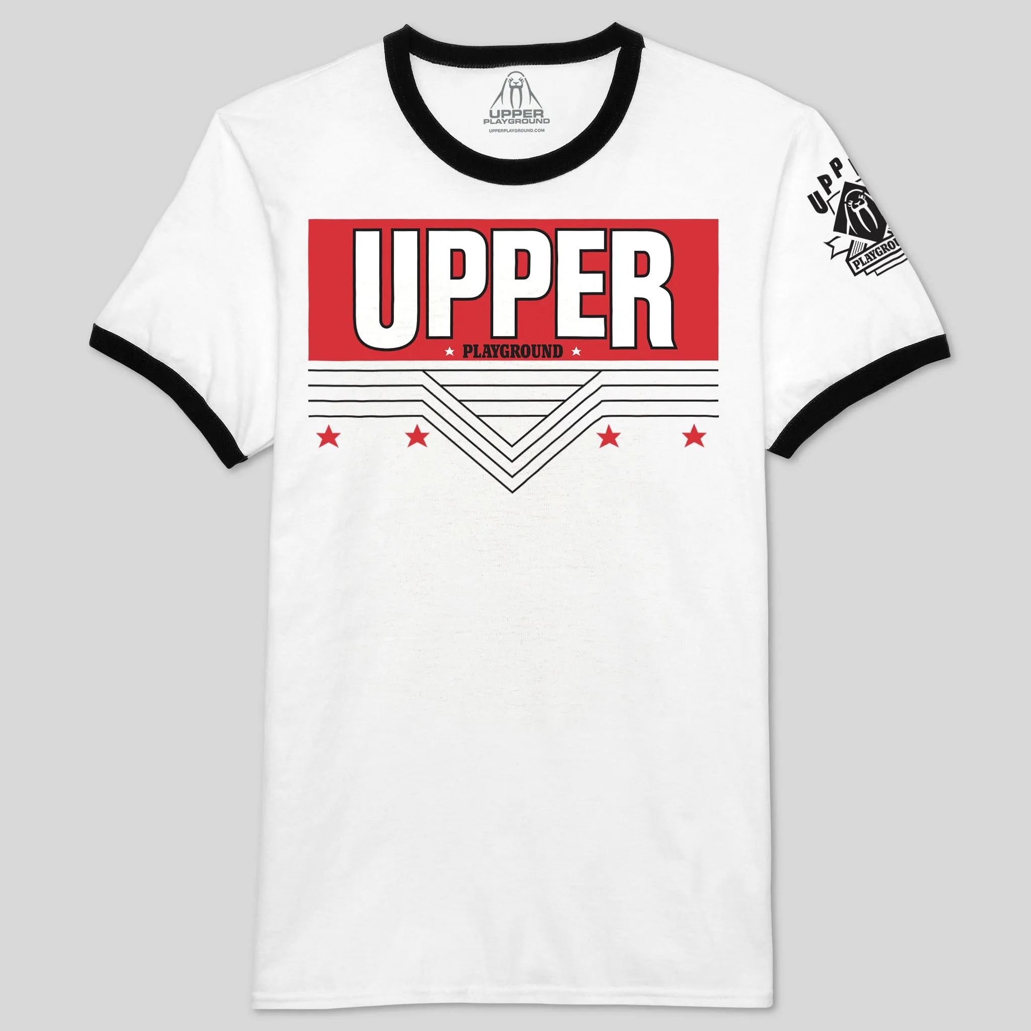 EURO - RED MEN'S RINGER TEE