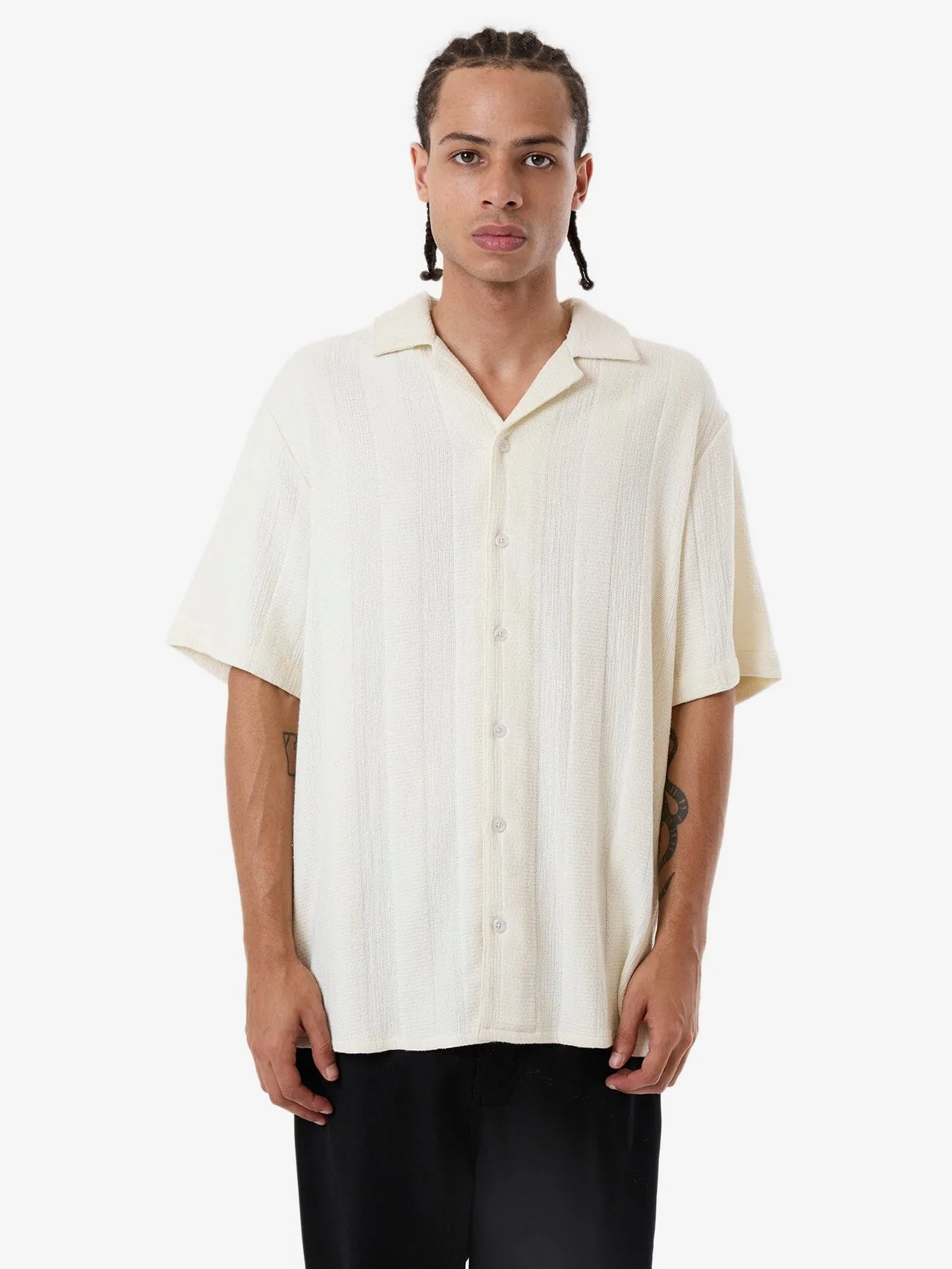 Evolution Bowling Shirt - Dirty White