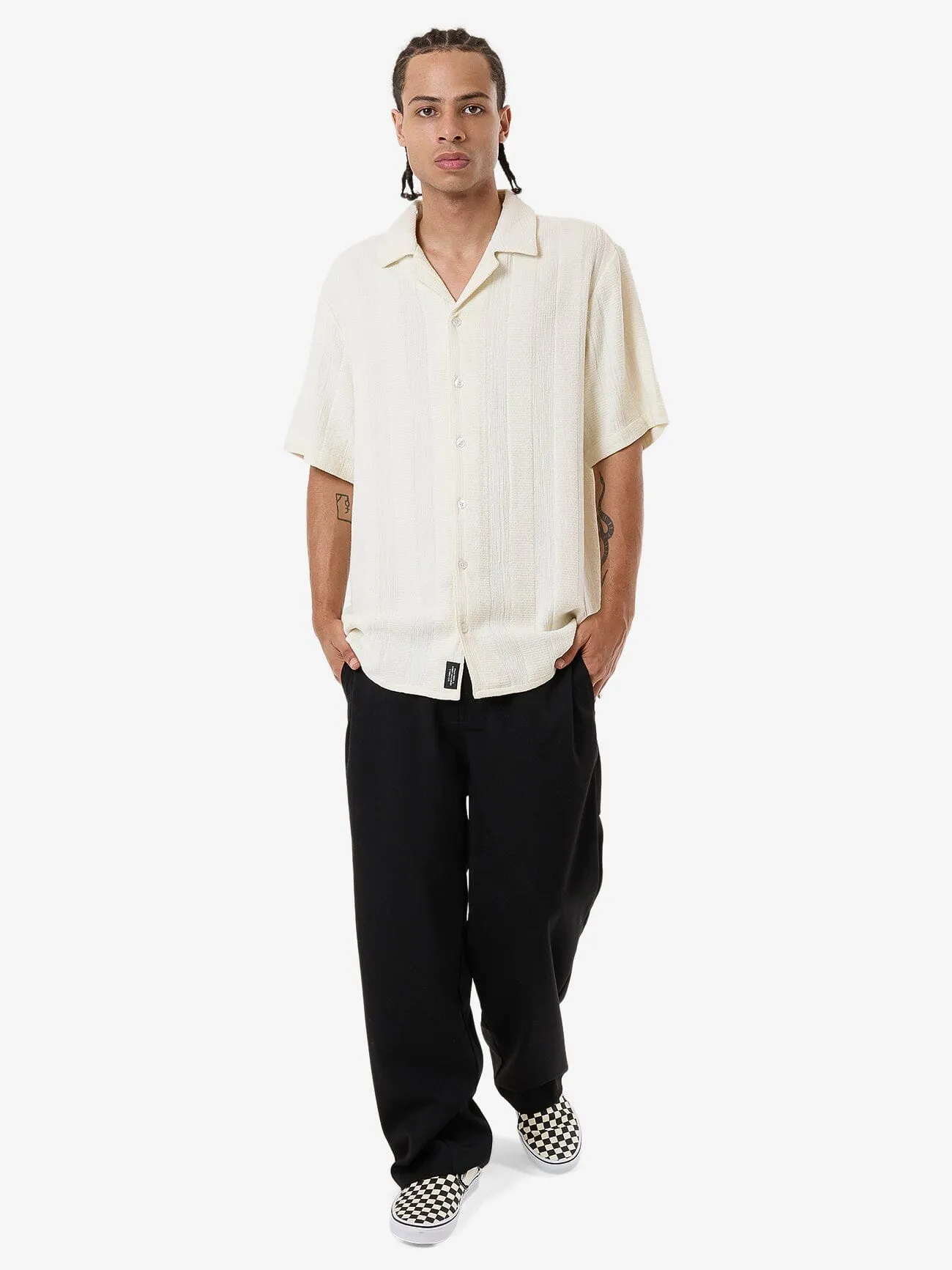Evolution Bowling Shirt - Dirty White