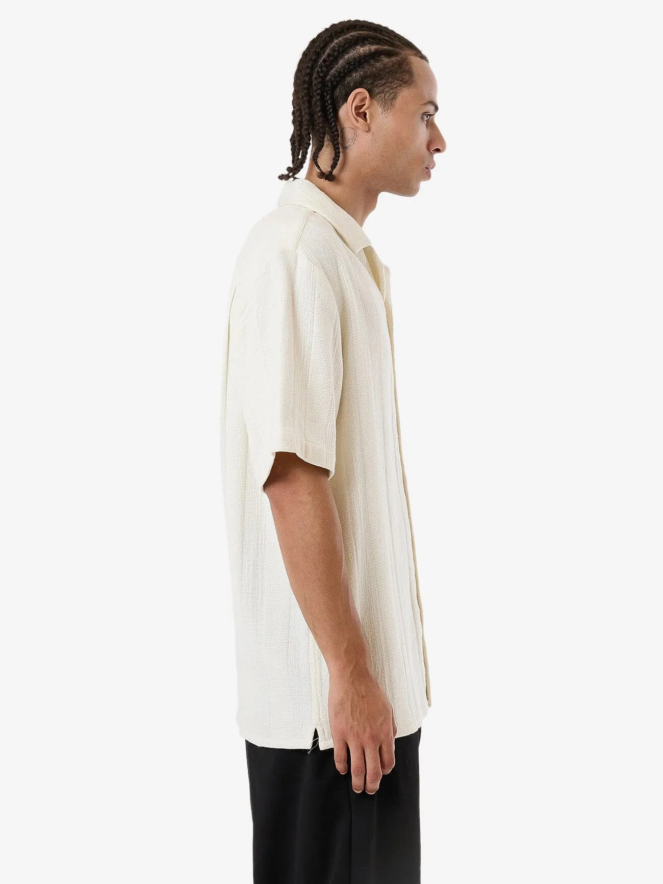 Evolution Bowling Shirt - Dirty White