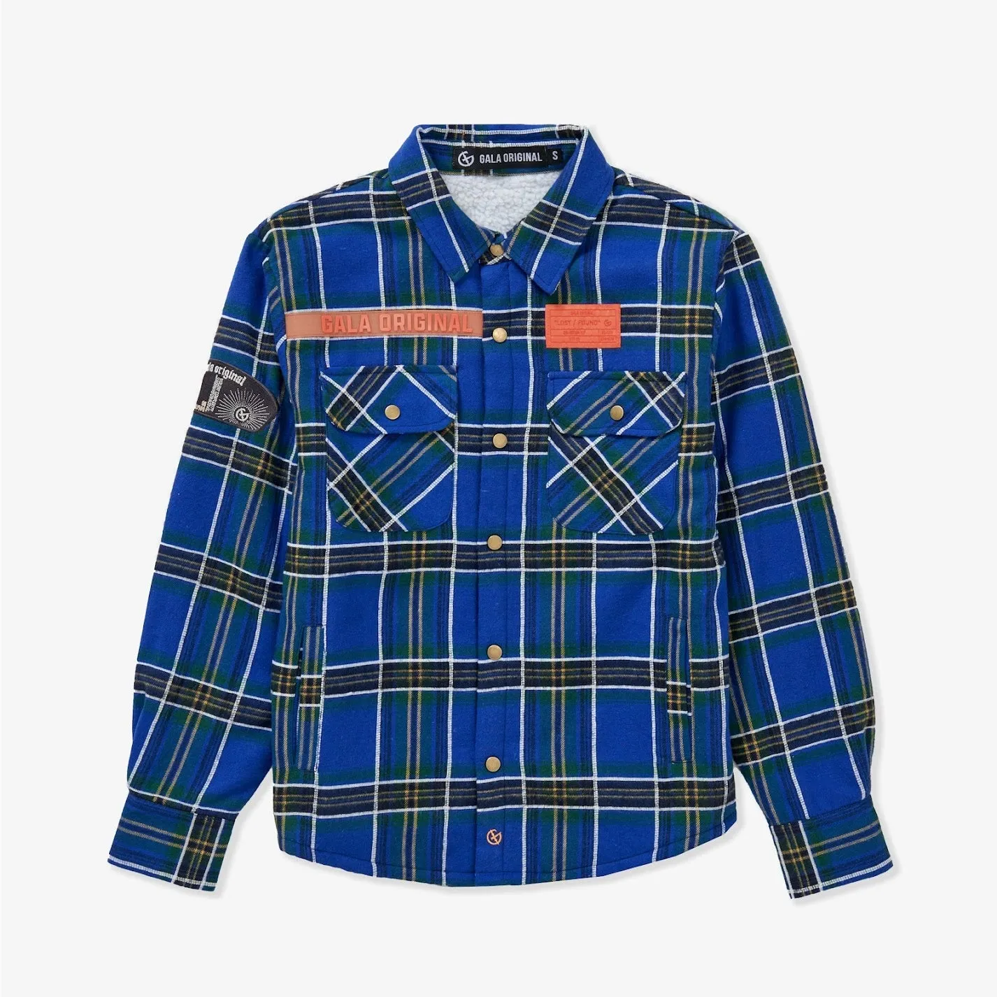 FACES FLANNEL OVERSHIRT (BLUE)