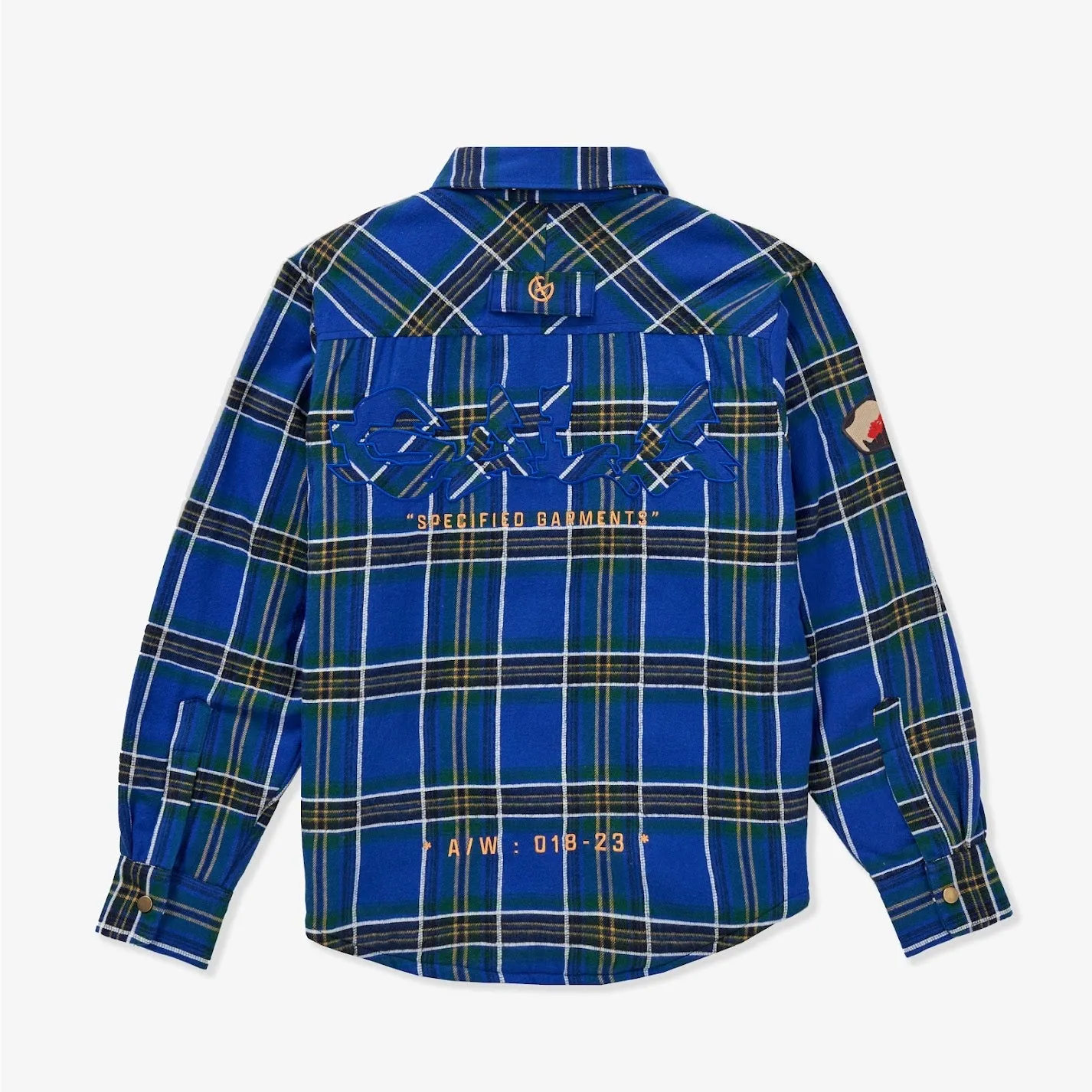 FACES FLANNEL OVERSHIRT (BLUE)