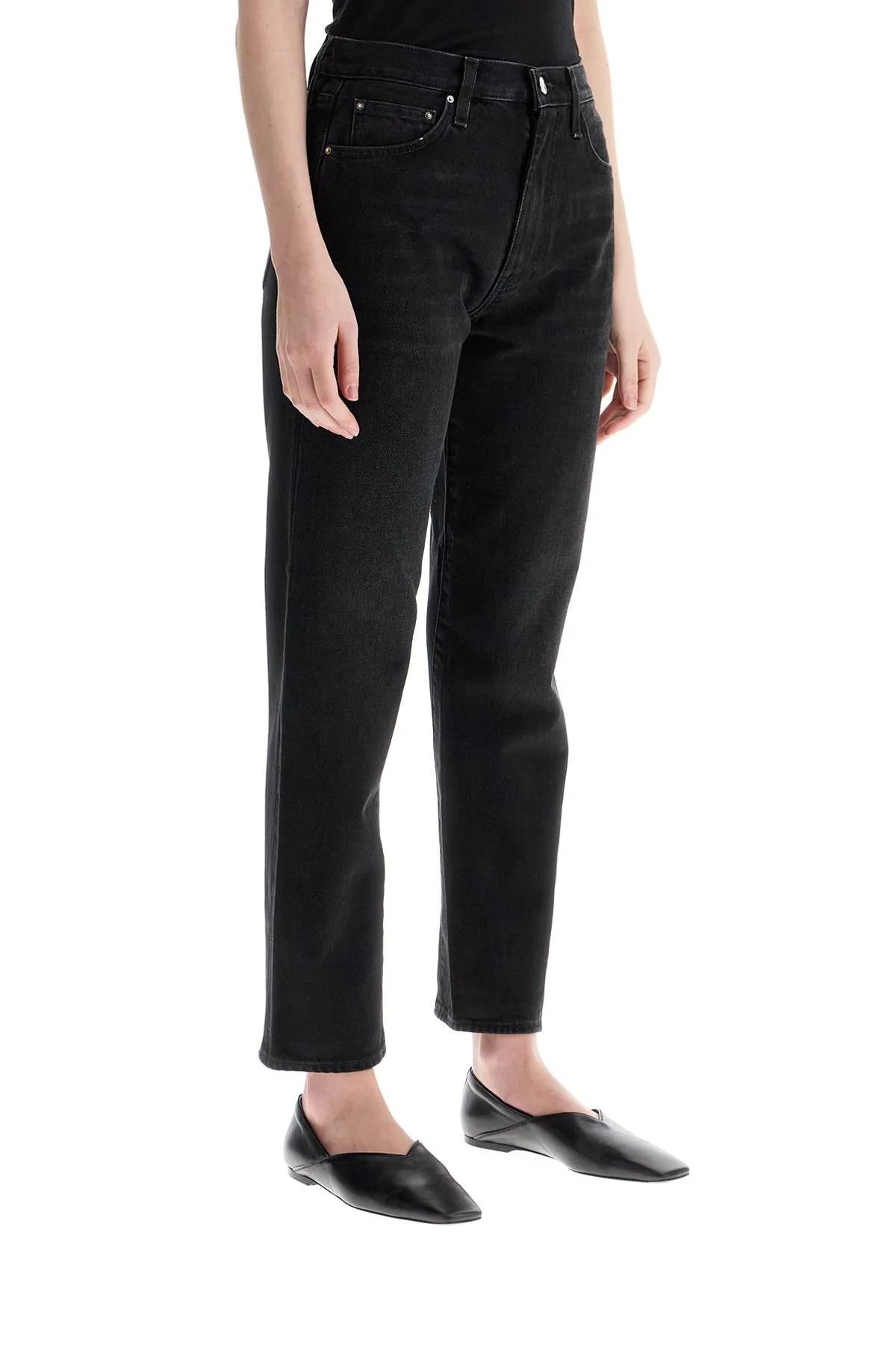 faded black organic cotton jeans with twisted seams 234 232 744 32 FADED BLACK