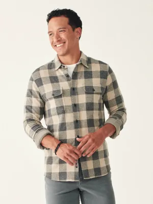 Faherty - Legend Sweater Shirt - Tan Charcoal Buffalo