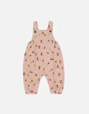 Fall Blossom Embroidered Overalls