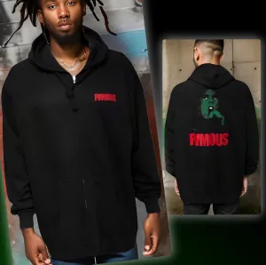 ^FAMOUS STARS AND STRAPS^ (BLACK) ZIP UP HOODIES FOR MEN