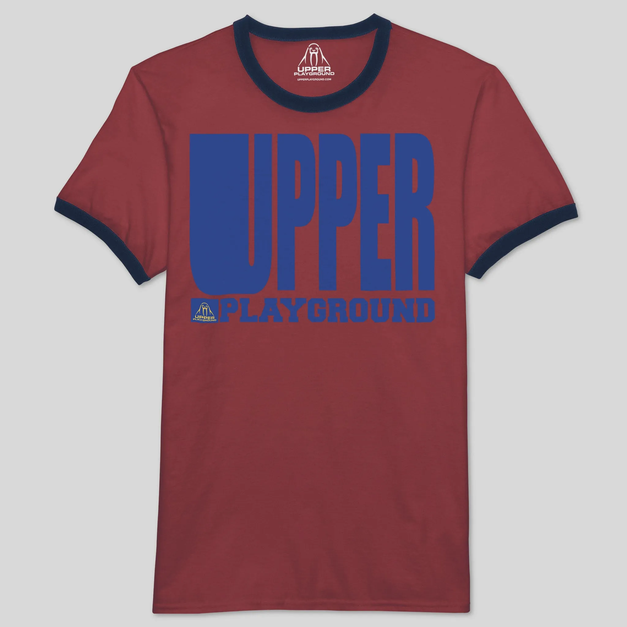 FAT UPPER - BLUE MEN'S RINGER TEE