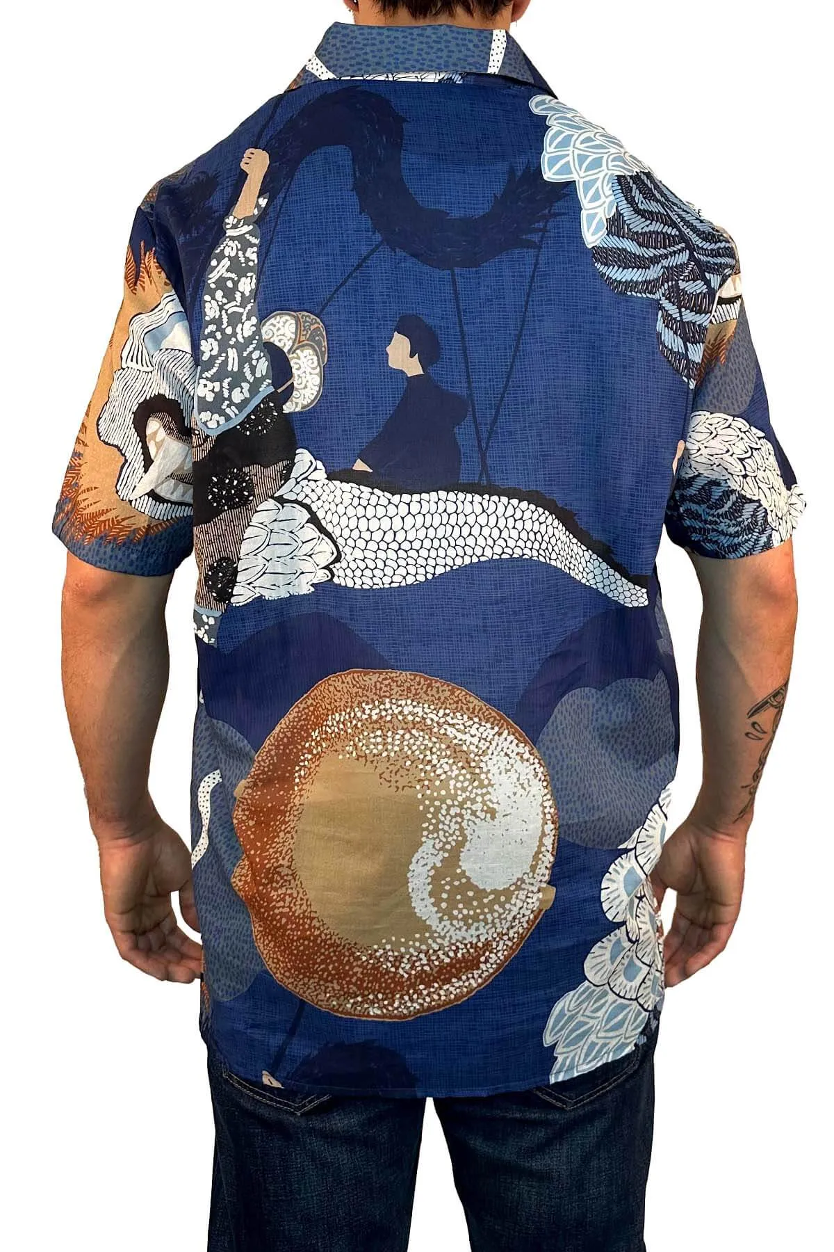Festival Hawaiian Shirt Blue in Cotton