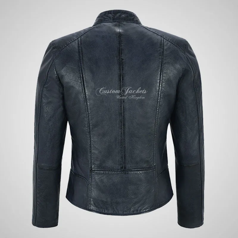 FIERCE Women's Biker Leather Jacket Fitted