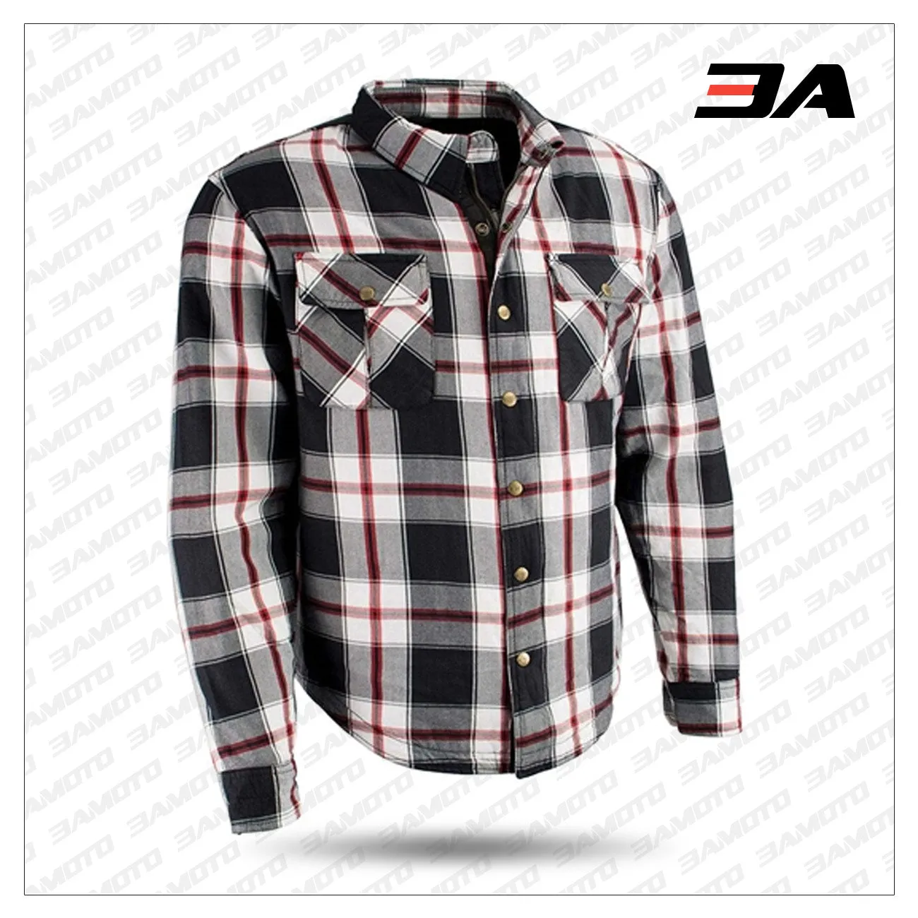 Flannel Motorcycle Body Armor Shirt