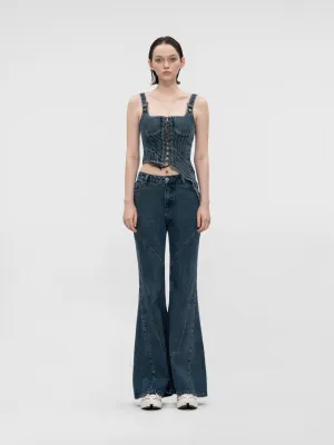FLARED DENIM JEANS
