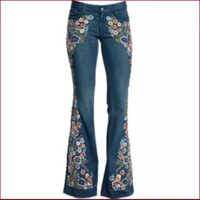 Flared Flowers Bell Bottom Women’s Jeans