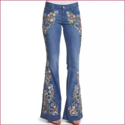 Flared Flowers Bell Bottom Women’s Jeans