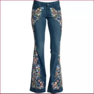 Flared Flowers Bell Bottom Women’s Jeans