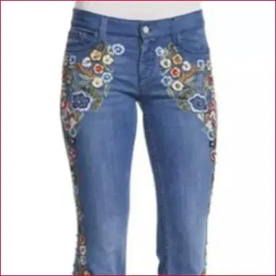 Flared Flowers Bell Bottom Women’s Jeans
