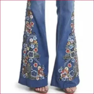 Flared Flowers Bell Bottom Women’s Jeans
