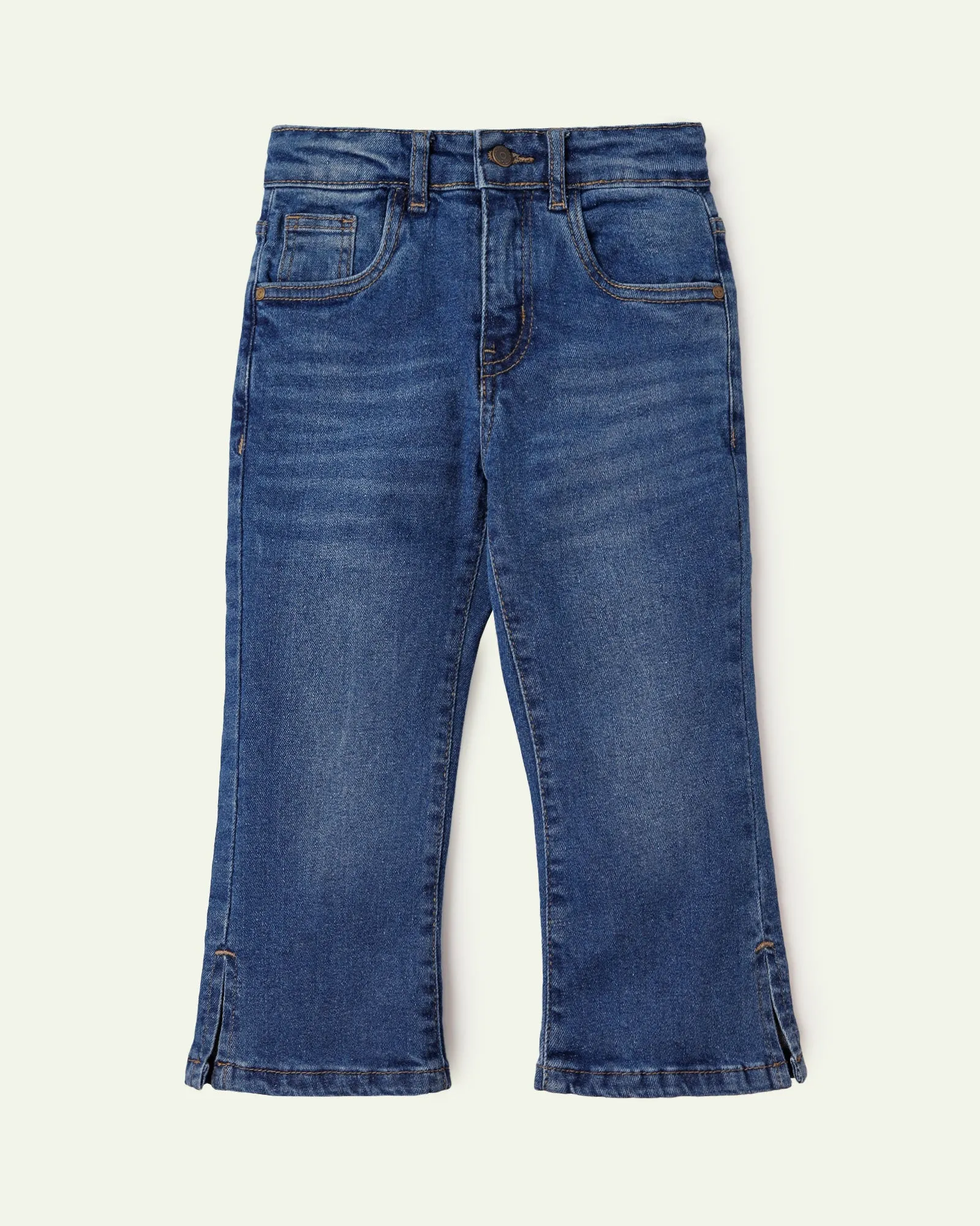 Flared Mid Rise Jeans