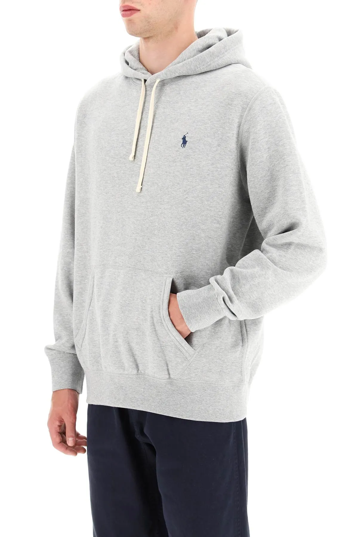 fleece-back cotton hoodie 710766778006 ANDOVER HEATHER