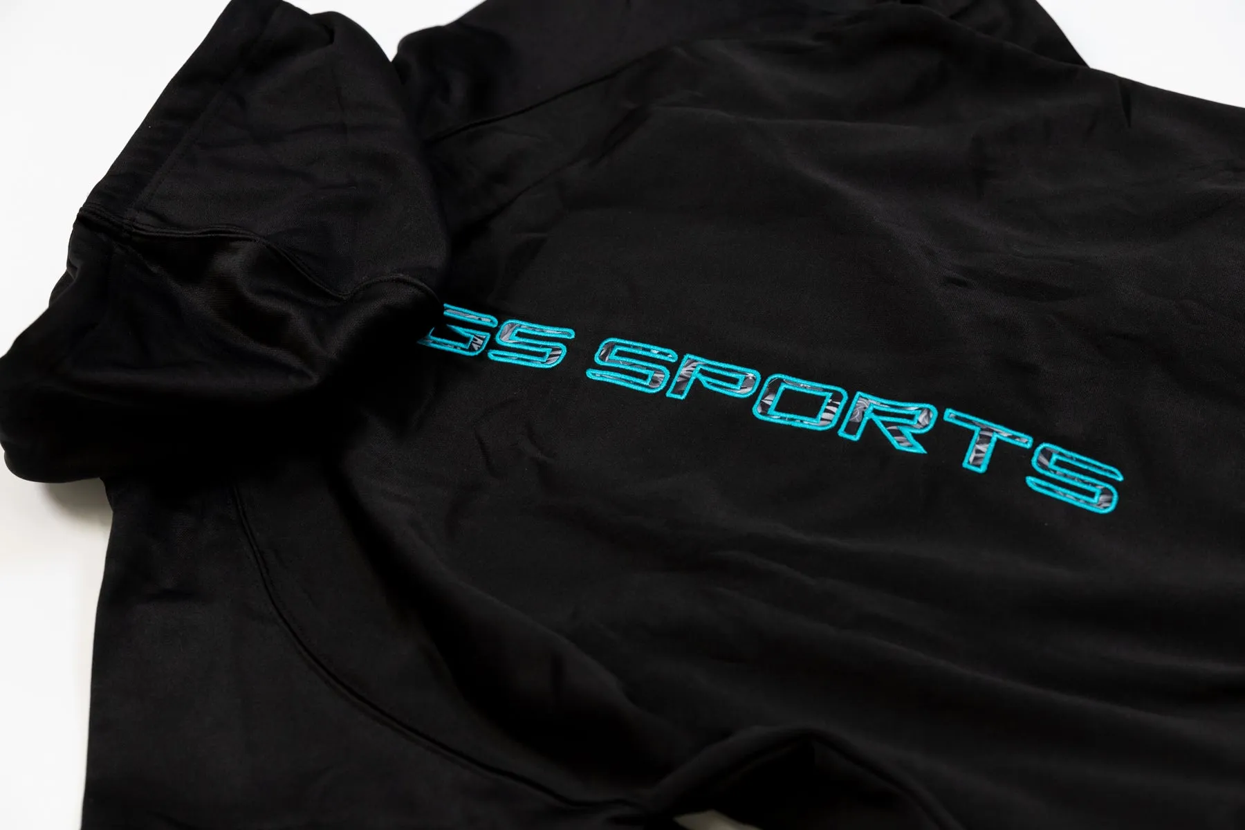Floral Shaka Scuba Neck TT Fleece Hoodie - Black / Teal
