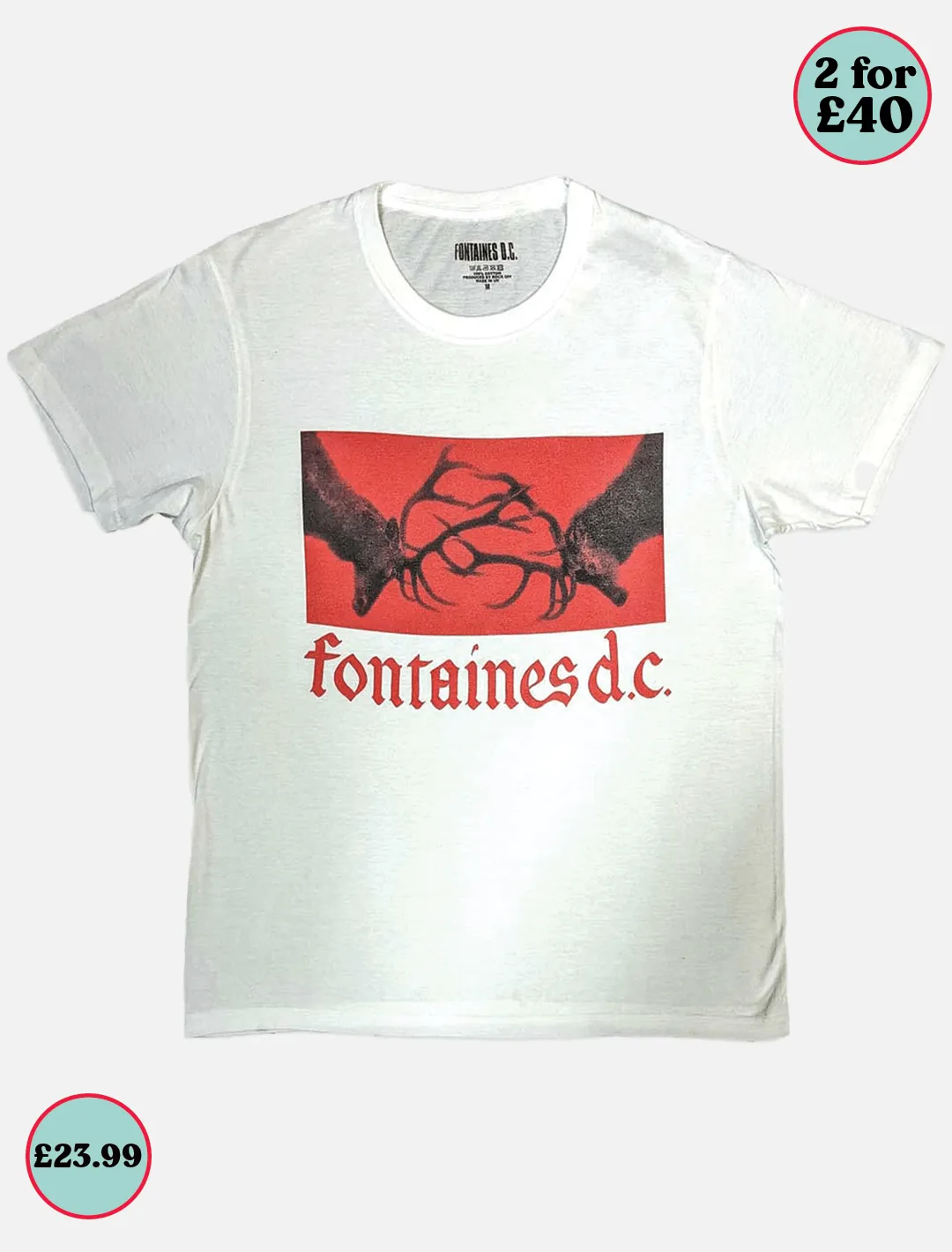 Fontaines DC Clashing Stags l  White