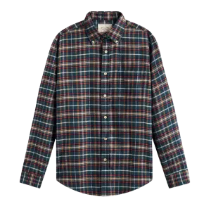 Forest Train Flannel Shirt - Forest Plaid