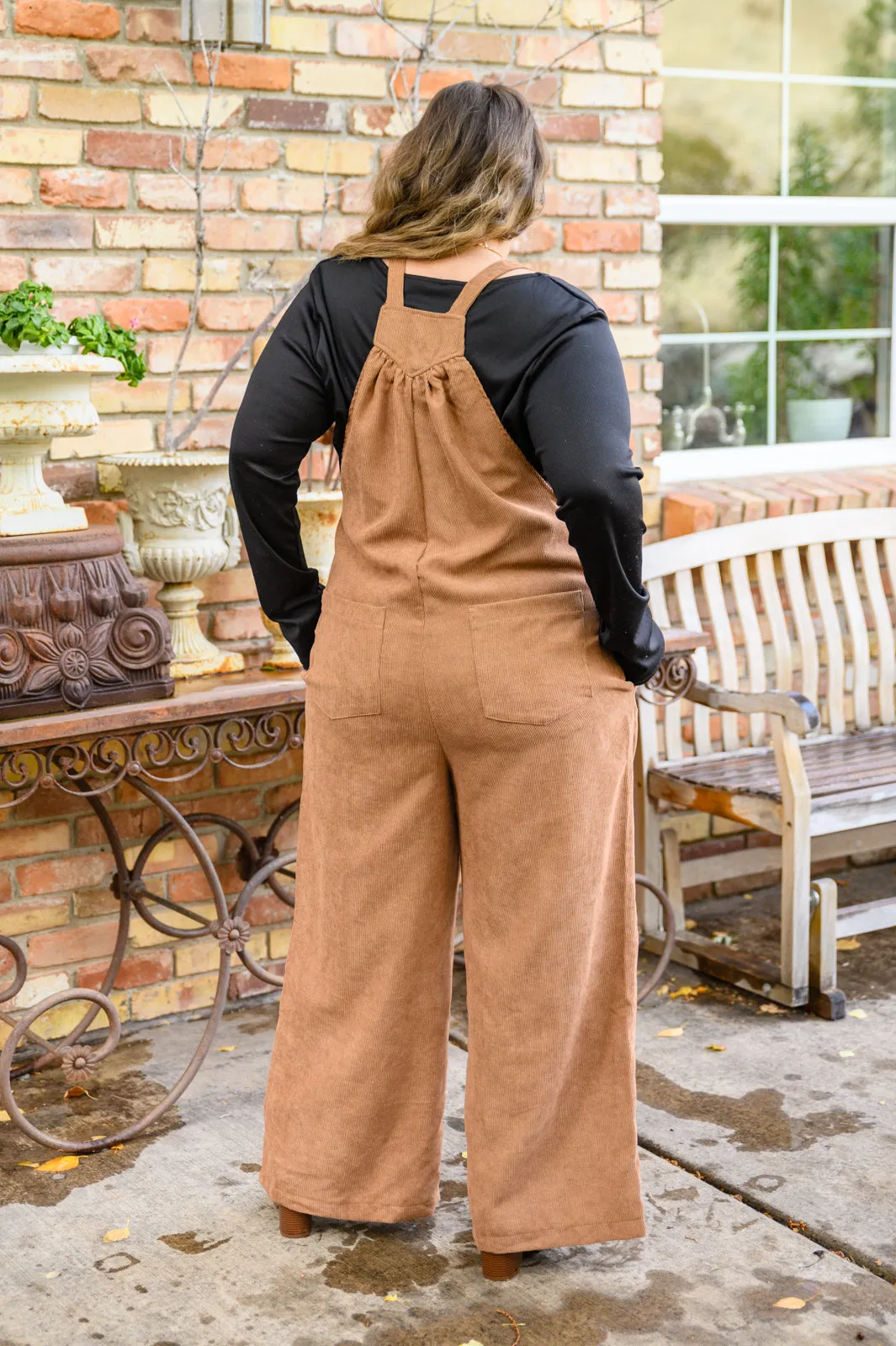 Franco Corduroy Overalls In Camel