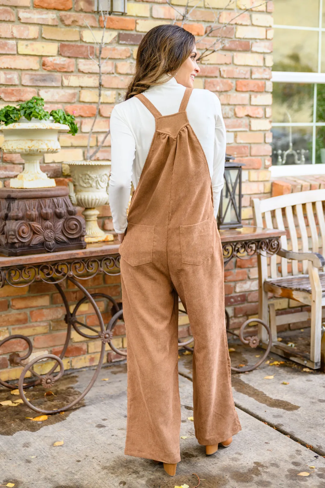 Franco Corduroy Overalls In Camel