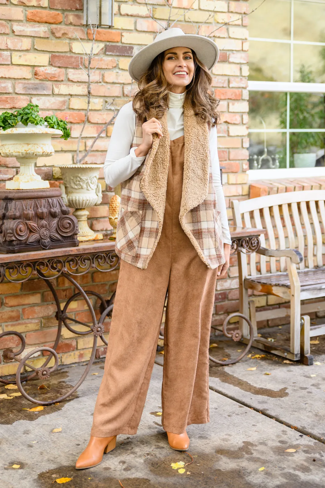 Franco Corduroy Overalls In Camel