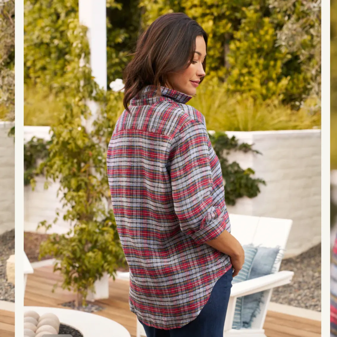 Frank & Eileen Eileen Relaxed Button Up Shirt Plaid Flannel Large