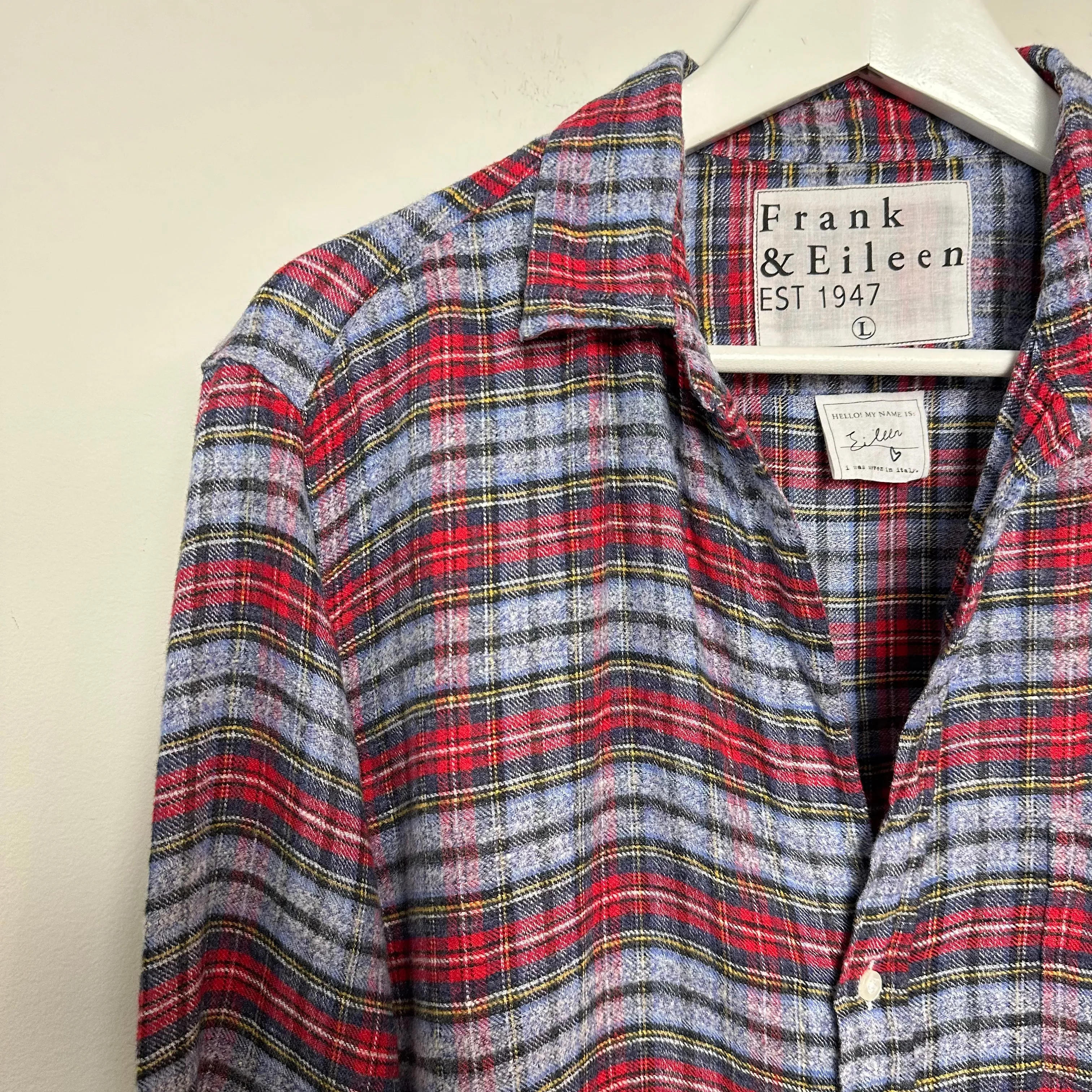 Frank & Eileen Eileen Relaxed Button Up Shirt Plaid Flannel Large
