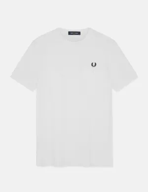 Fred Perry Pocket Detail Pique T-Shirt - Snow White