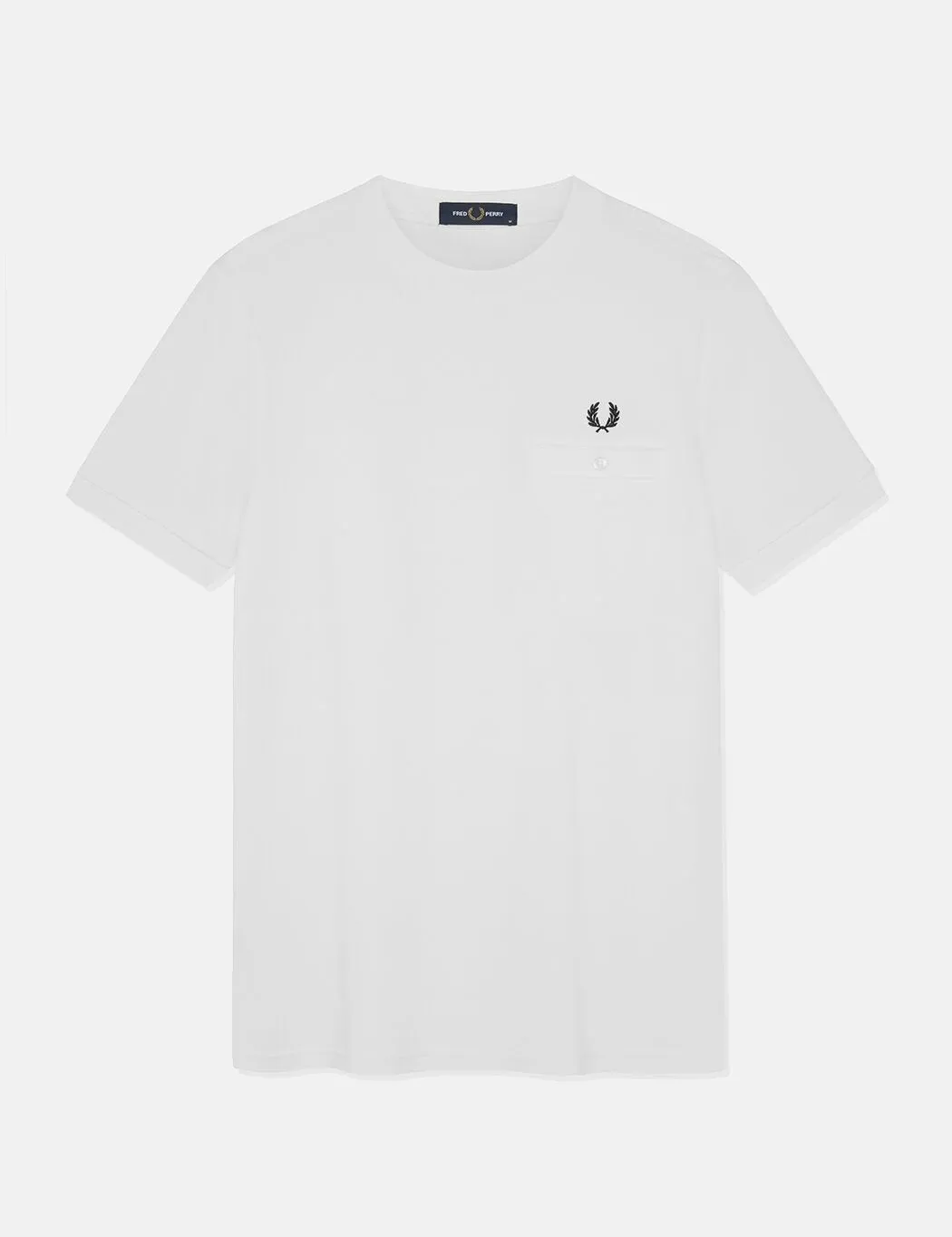 Fred Perry Pocket Detail Pique T-Shirt - Snow White