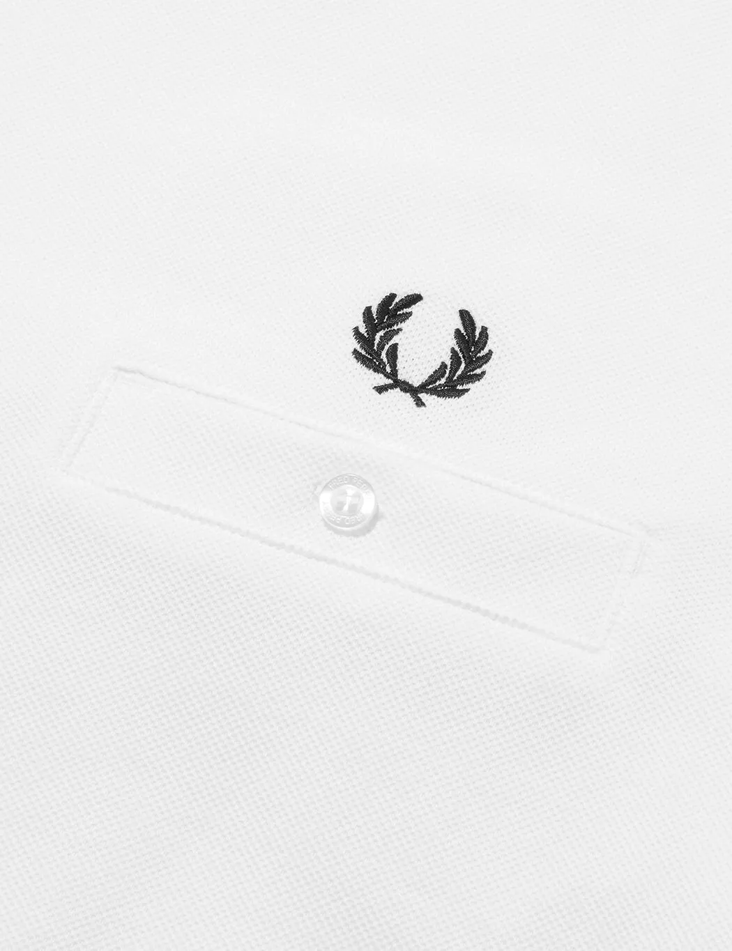 Fred Perry Pocket Detail Pique T-Shirt - Snow White