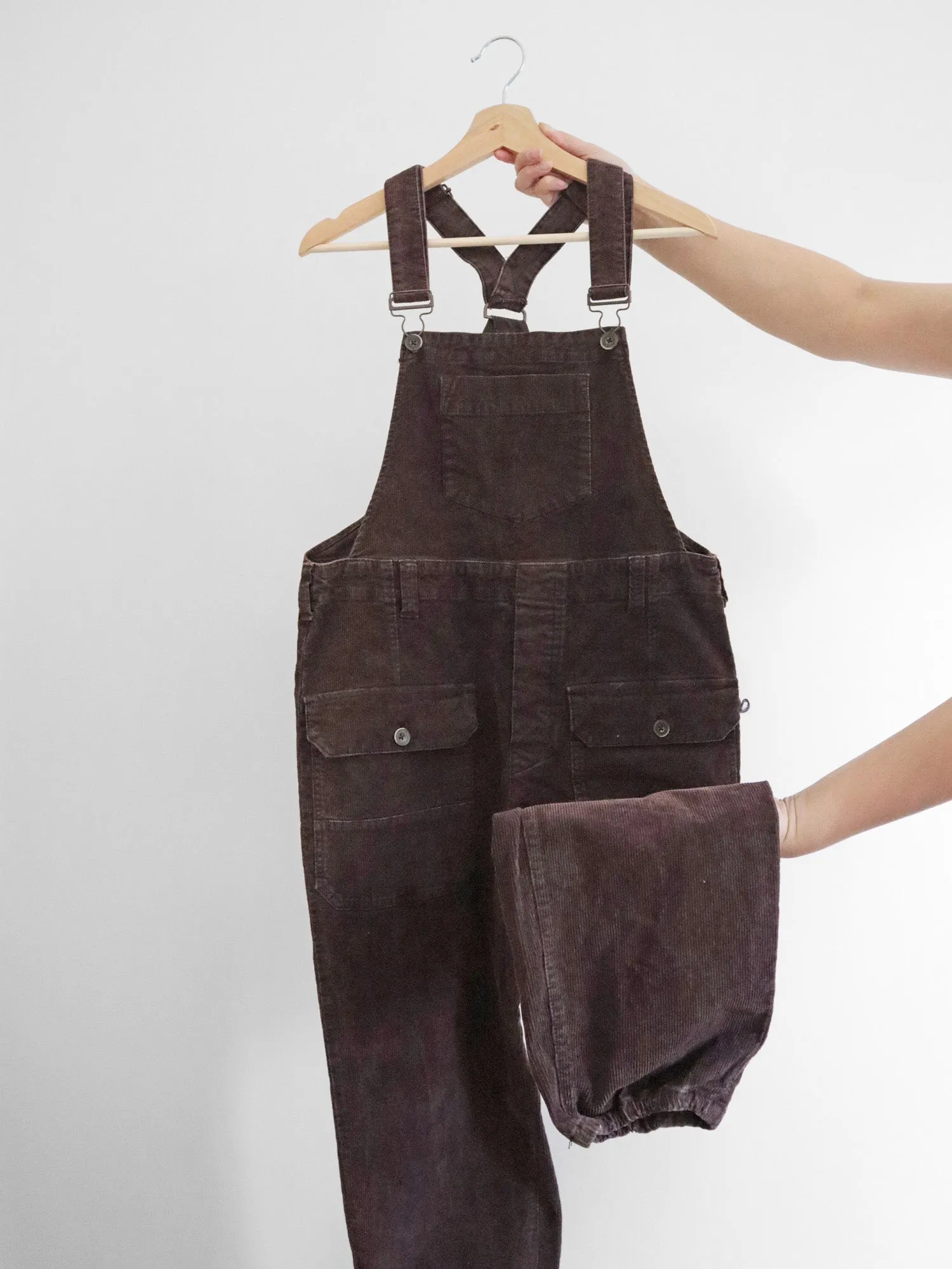 Free People Brown Corduroy Overalls (XS)