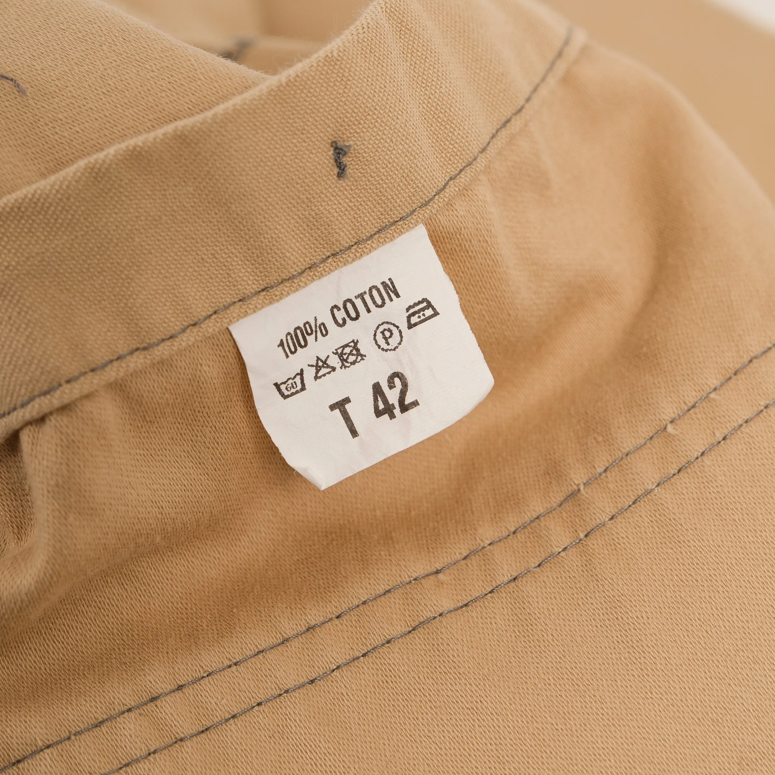 FRENCH BEIGE MOLESKINE  WORK OVERALLS