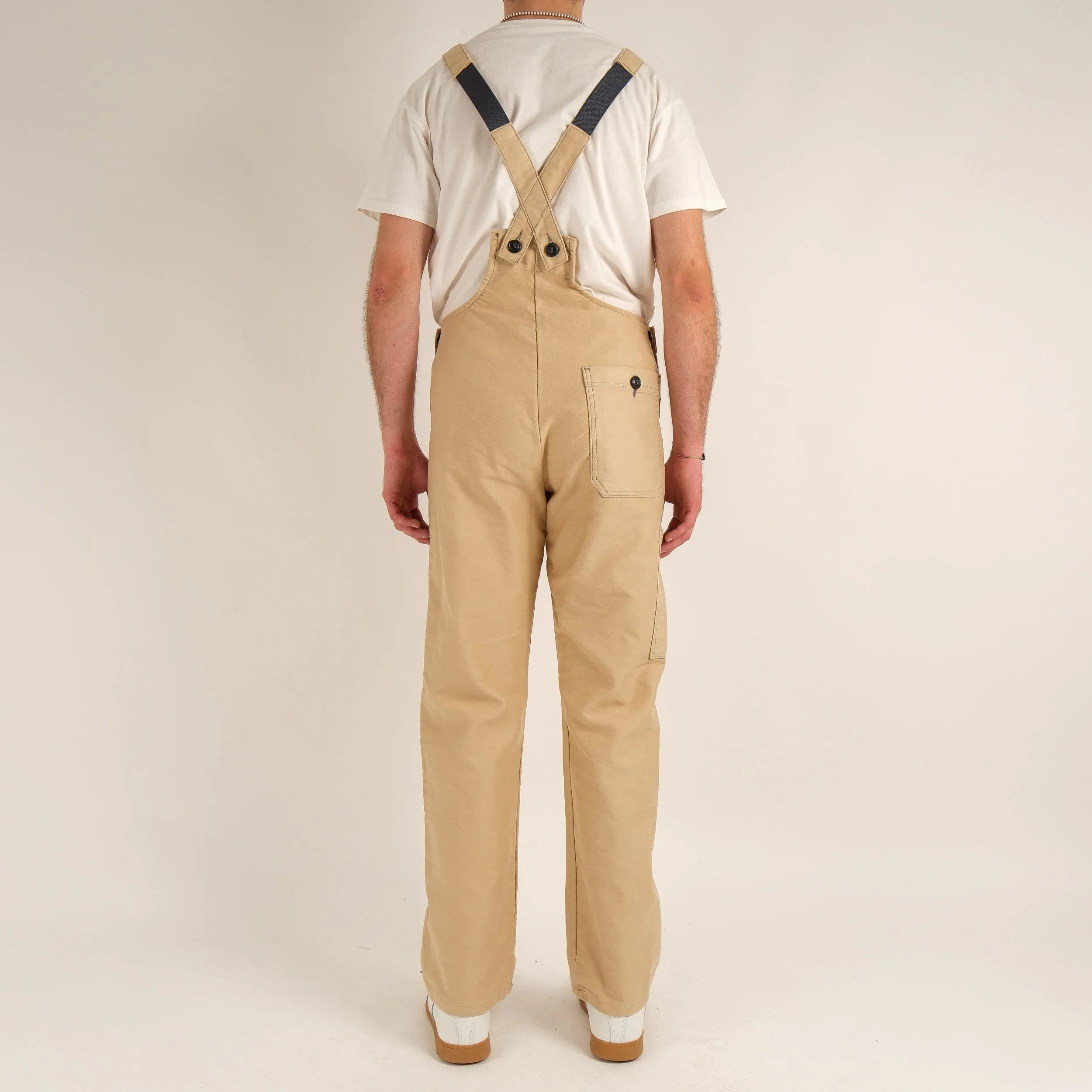FRENCH BEIGE MOLESKINE  WORK OVERALLS