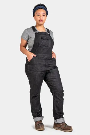 Freshley Overalls in Heathered Black Denim