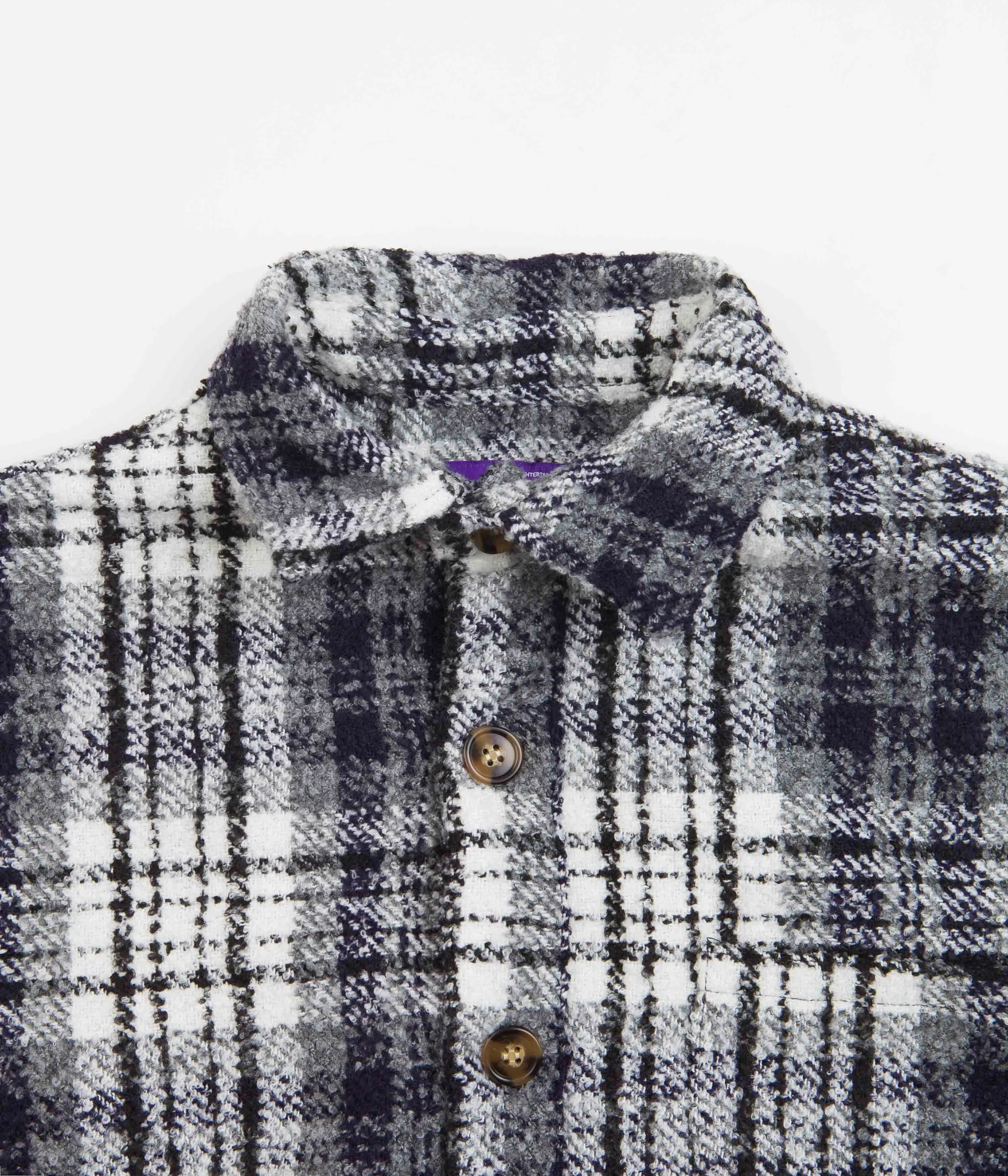 Fucking Awesome Heavy Flannel Overshirt - Navy / White