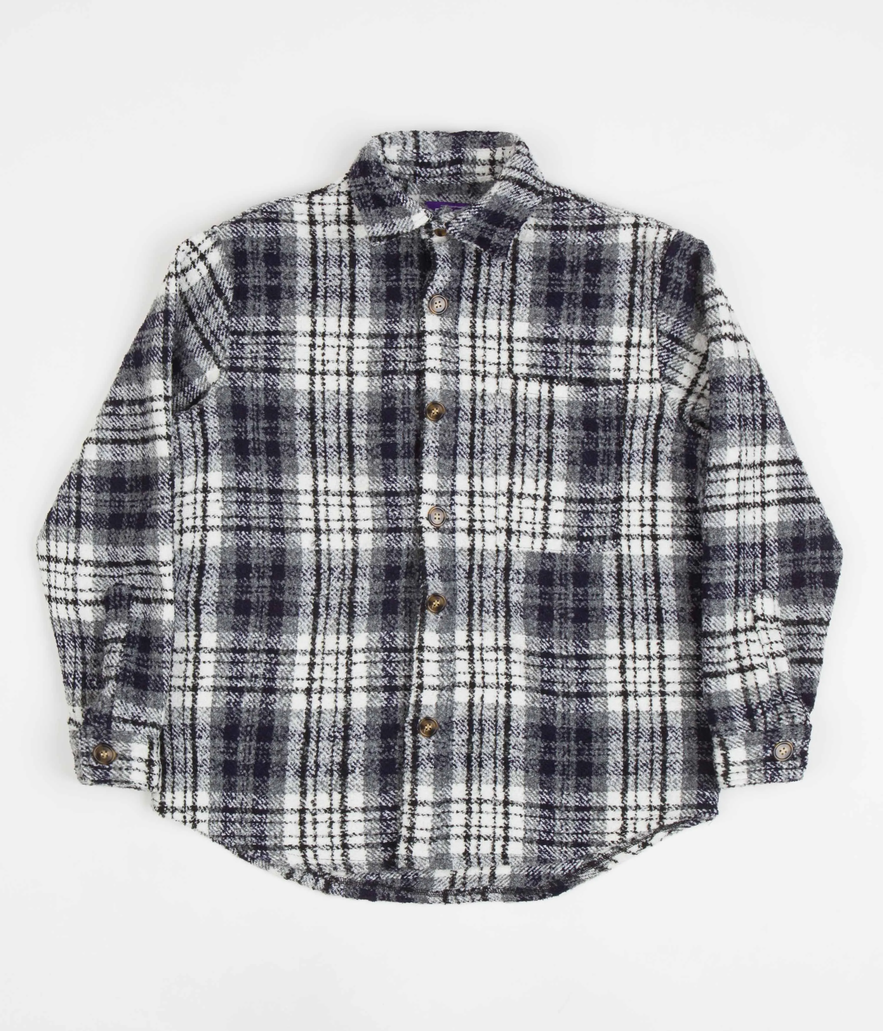 Fucking Awesome Heavy Flannel Overshirt - Navy / White